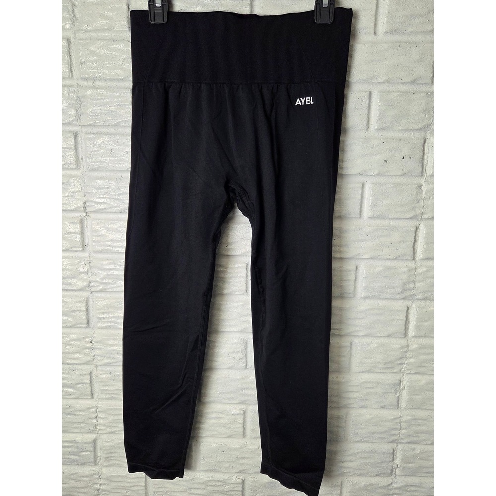 AYBL compression leggings Women's size Large Black 24.5" inseam